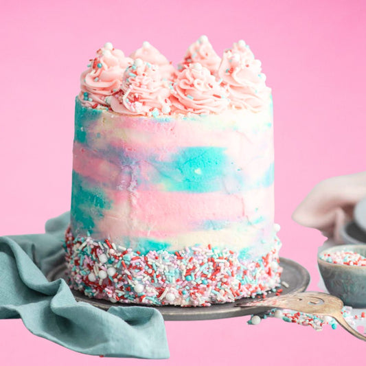 Vibrant Watercolor Cake Icing