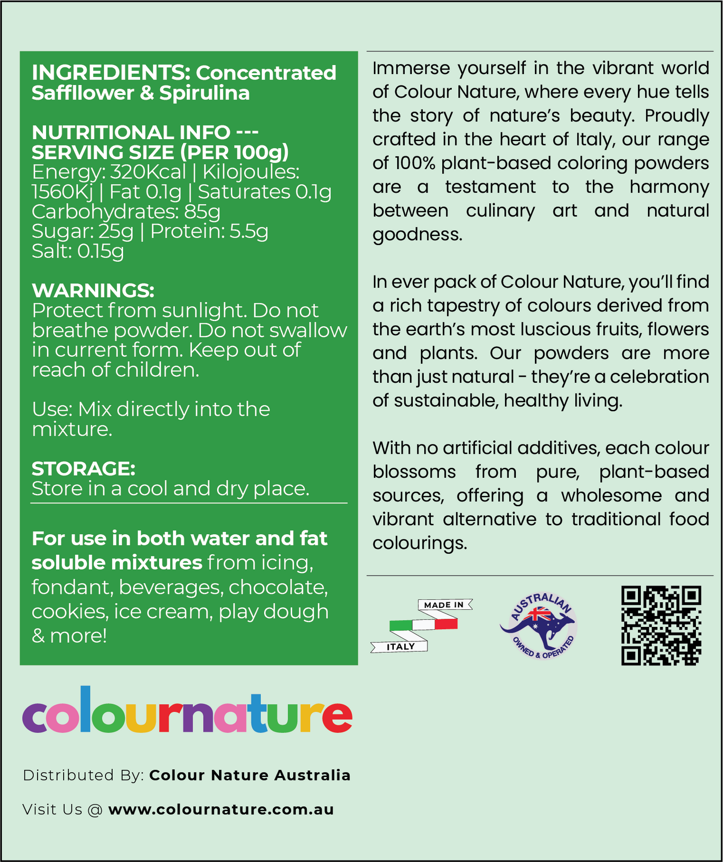 Lush Green All Purpose Natural Edible Colouring Powder
