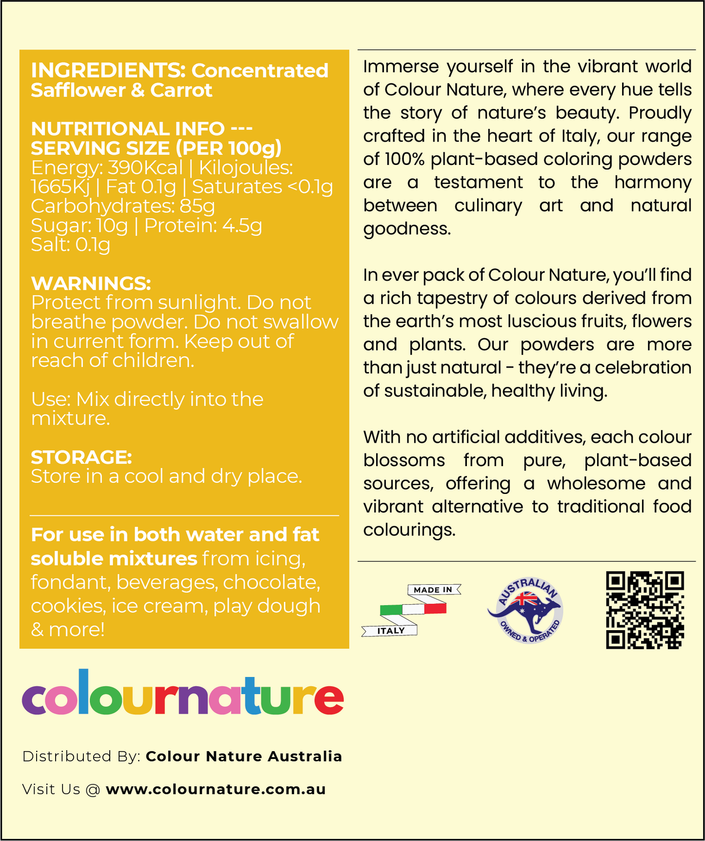 Sunset Yellow All Purpose Natural Edible Colouring Powder